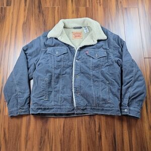 Levi's Gray Sherpa-Lined Jacket